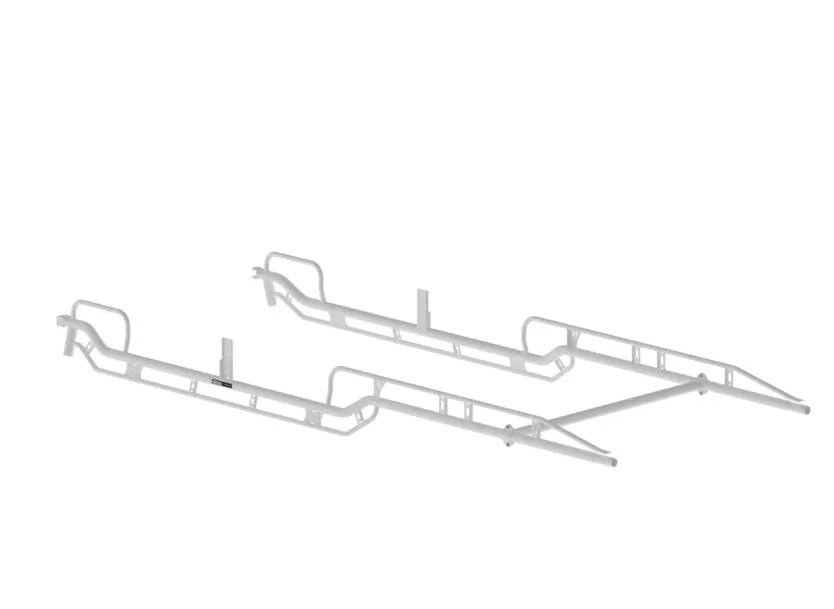 12203W – HOLMAN Ladder Rack Side Rail, For Use With Pro Rack Series Ladder Rack Powder Coated White Steel Forklift Lo...